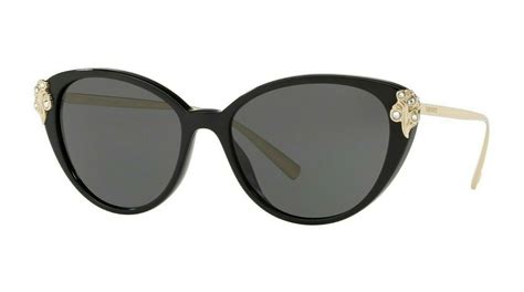 versace black baroccomania cat-eye sunglasses|Versace Woman Sunglasses Black Frame, Dark Grey Lenses, .